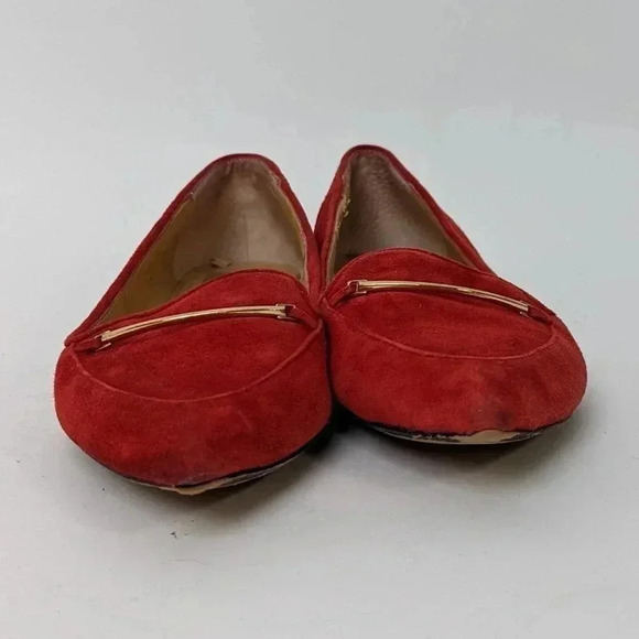 Dolce Vita Red Point Toe Sued Ballet Flats - 7 - Picture 6 of 11